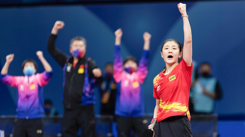 乒乓球——世乒賽團體賽：中國女隊奪冠